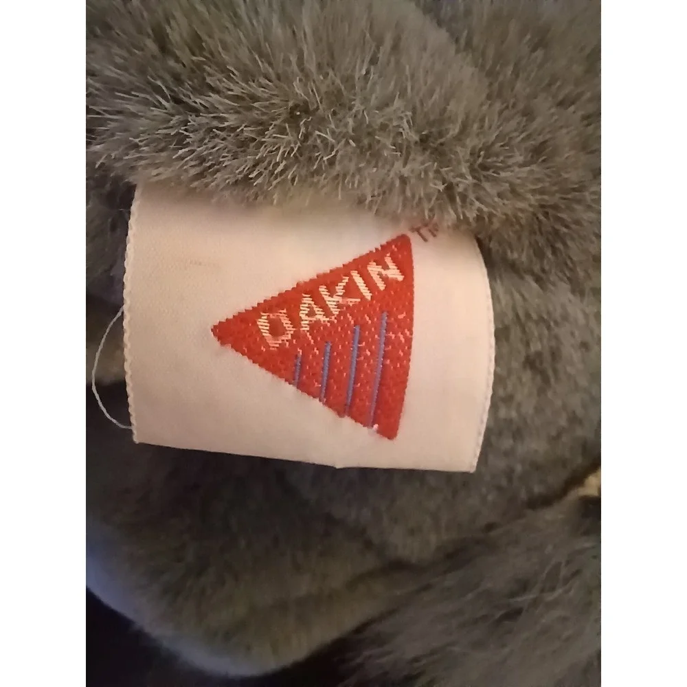 Vintage Dakin Elephant Plush Grey Stuffed‎ Animal Large Ears Red Tag 1980s 1990s